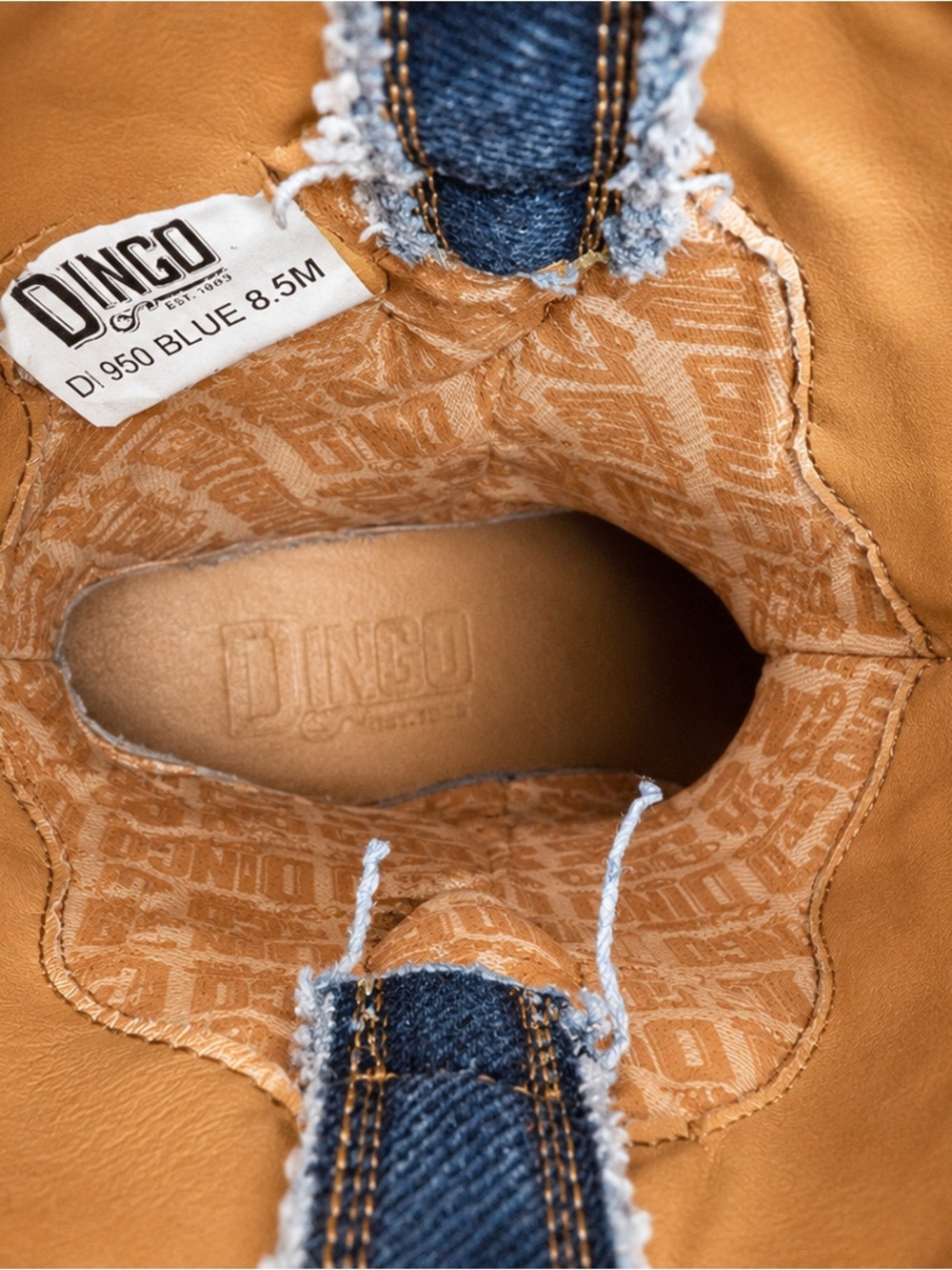 Dingo Y’All Need Dolly Western Booties – Denim | BRAND NEW W/TAG & BOX |Size 8.5 - Picture 8 of 11